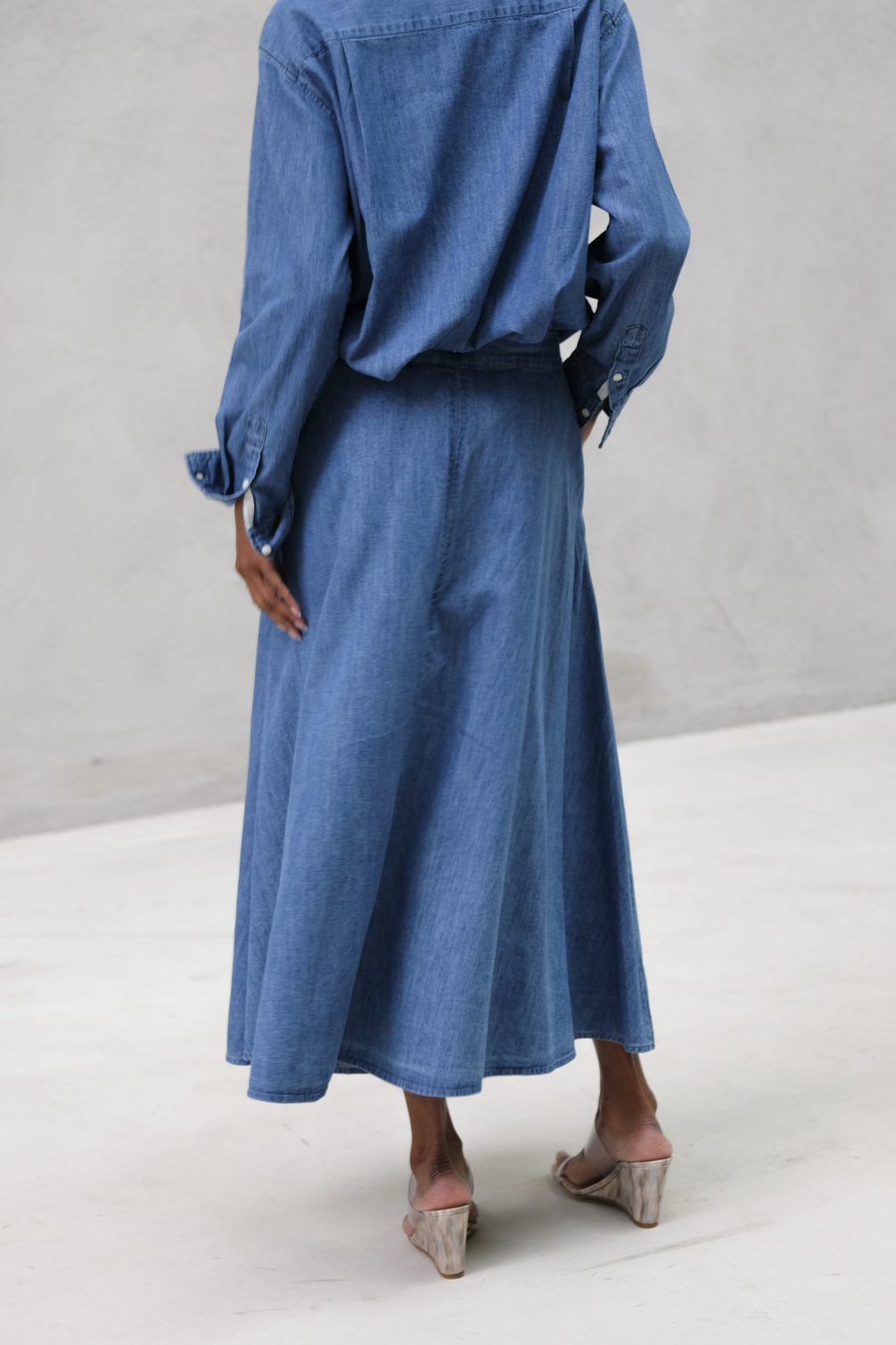 aiayu bea skirt denim iceberg