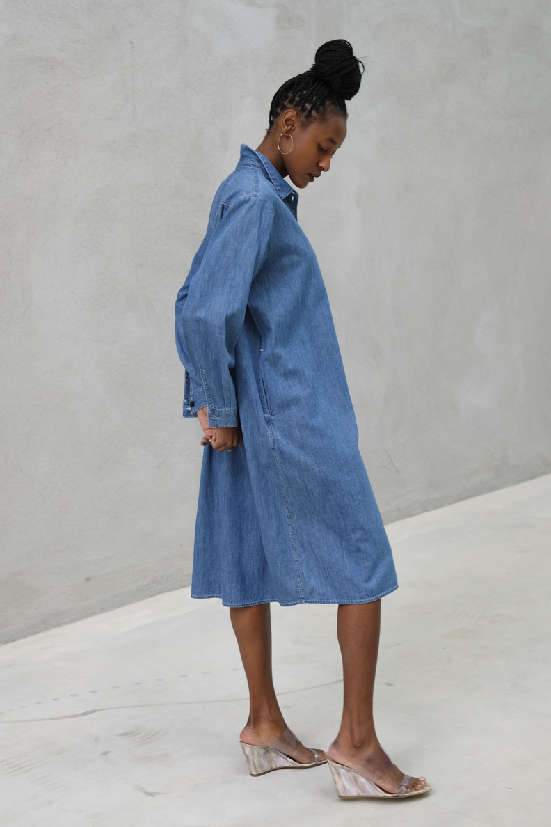 aiayu umini dress denim iceberg