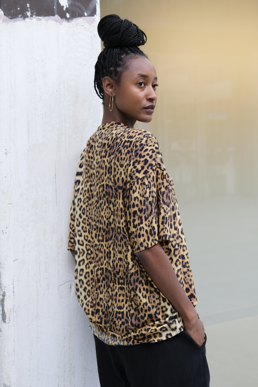 monique van heist lol mini shortsleeve leopard silk