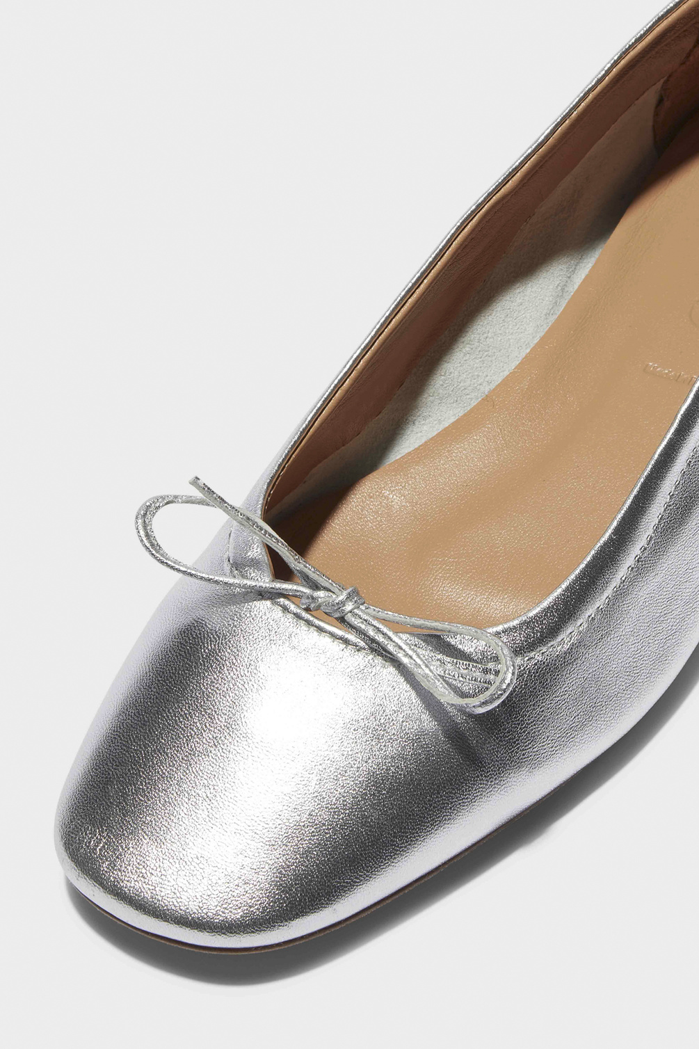 aeyde delfina nappa leather silver