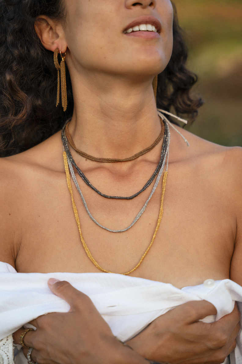 maison bivouac secondskin necklace gold