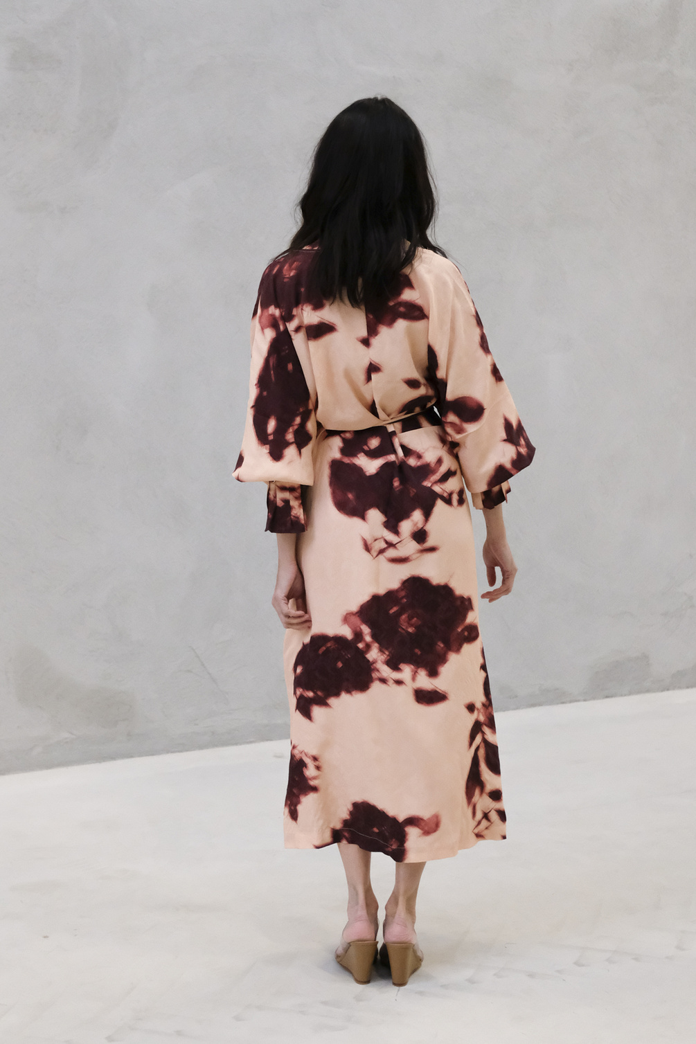 eikō ai gaia kimono dress peach