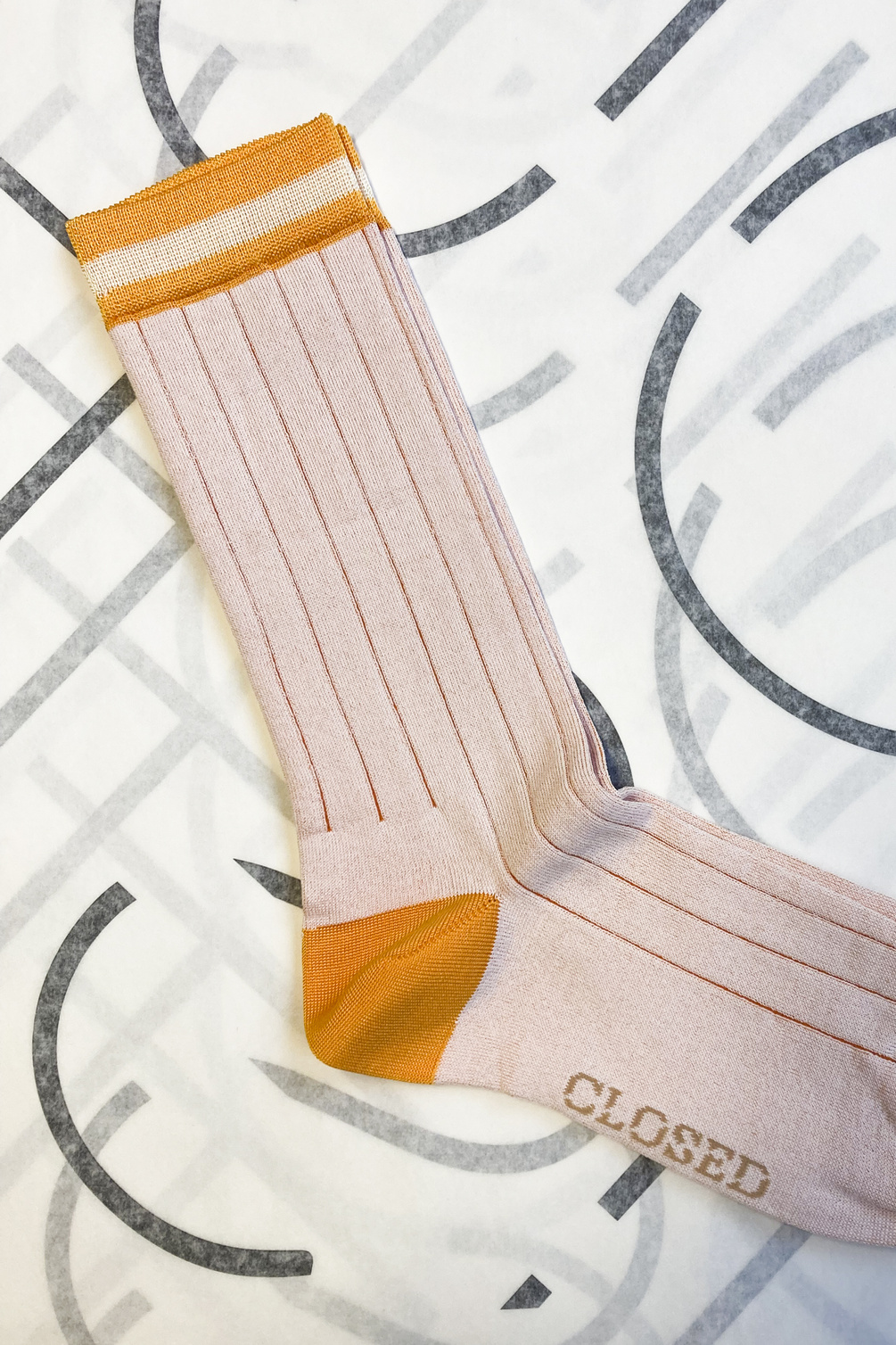 closed socks mango yellow