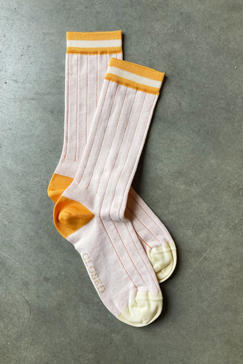 closed socks mango yellow