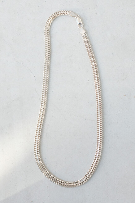 something familiar woven necklace silver