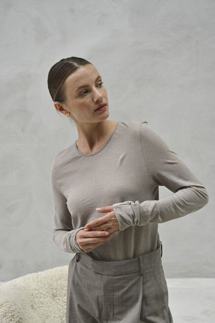 aiayu gentle long sleeve grey