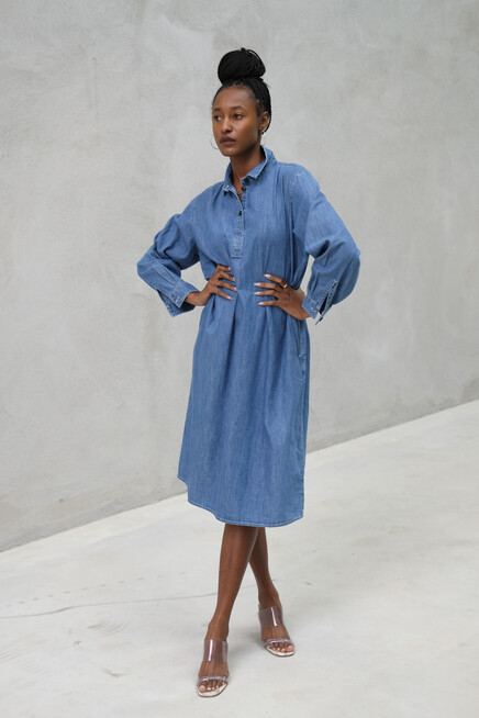 aiayu umini dress denim iceberg