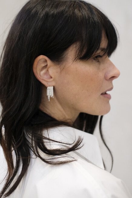 martine viergever disco big earrings silver