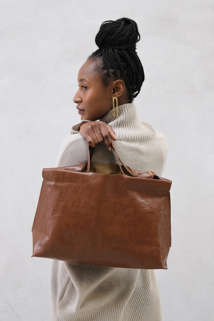 bea mombaers shopper midi cognac